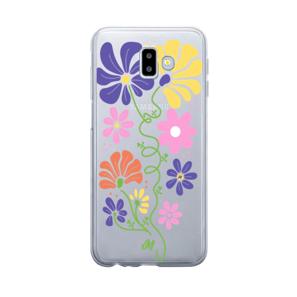 Case para Samsung J6 Plus Flores abstractas - Mandala Cases