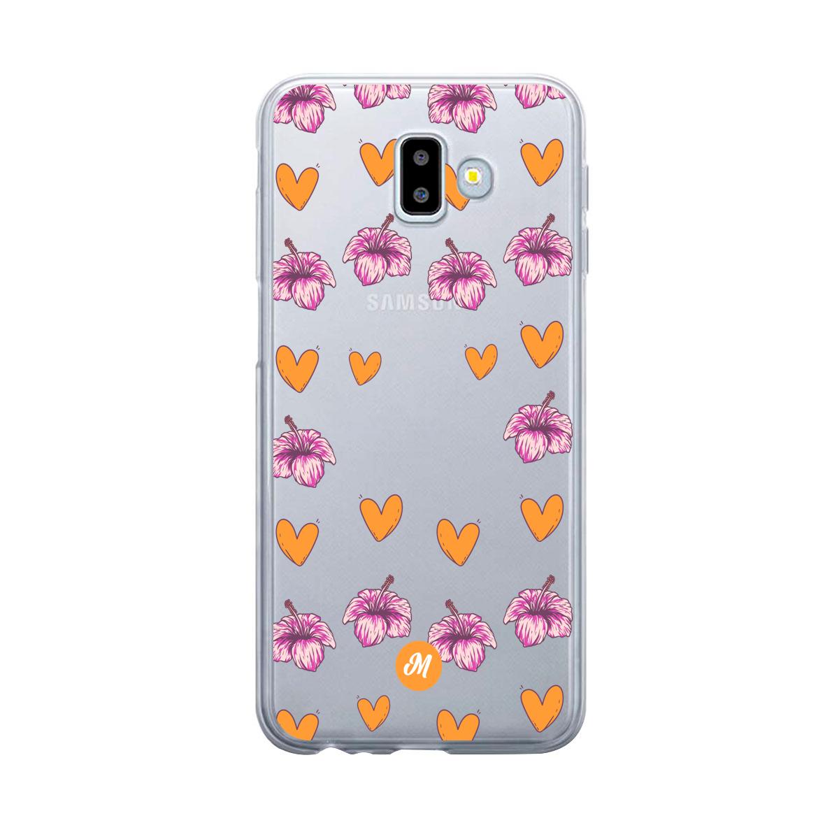 Cases para Samsung J6 Plus Amor naranja - Mandala Cases