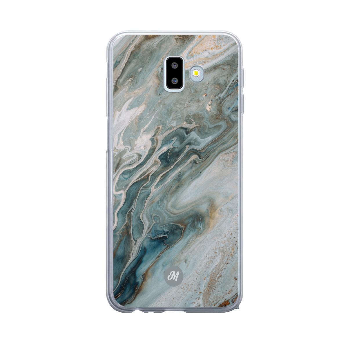 Cases para Samsung J6 Plus liquid marble gray - Mandala Cases