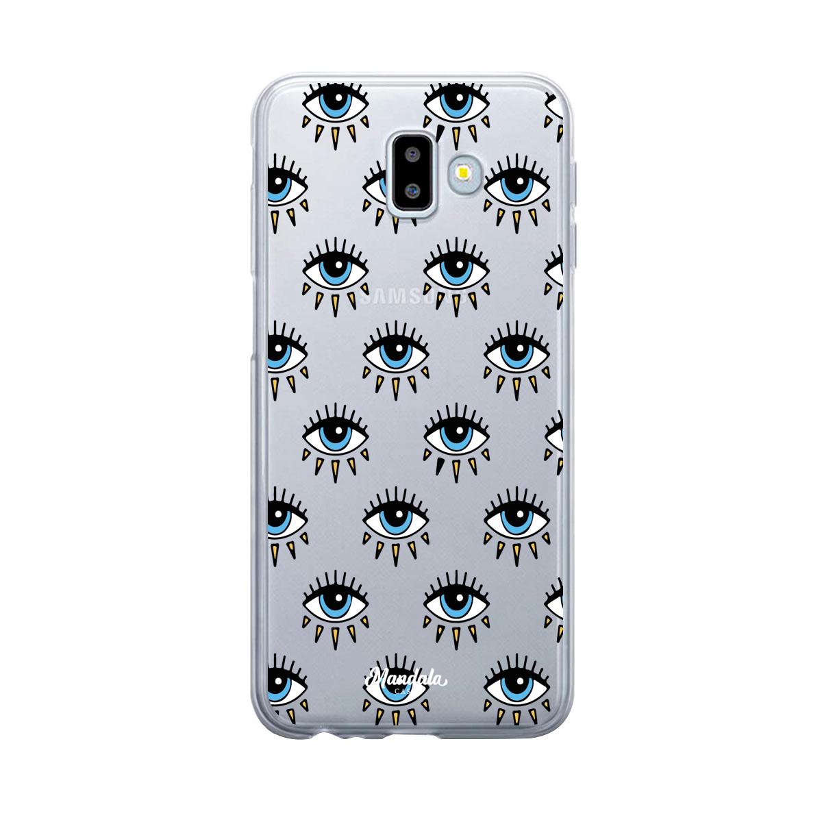 Estuches para Samsung J6 Plus - Light Blue Eyes Case  - Mandala Cases