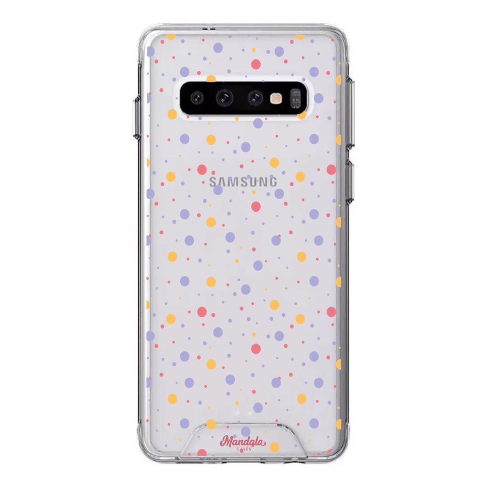 Case para Samsung S10 puntos de coloridos-  - Mandala Cases