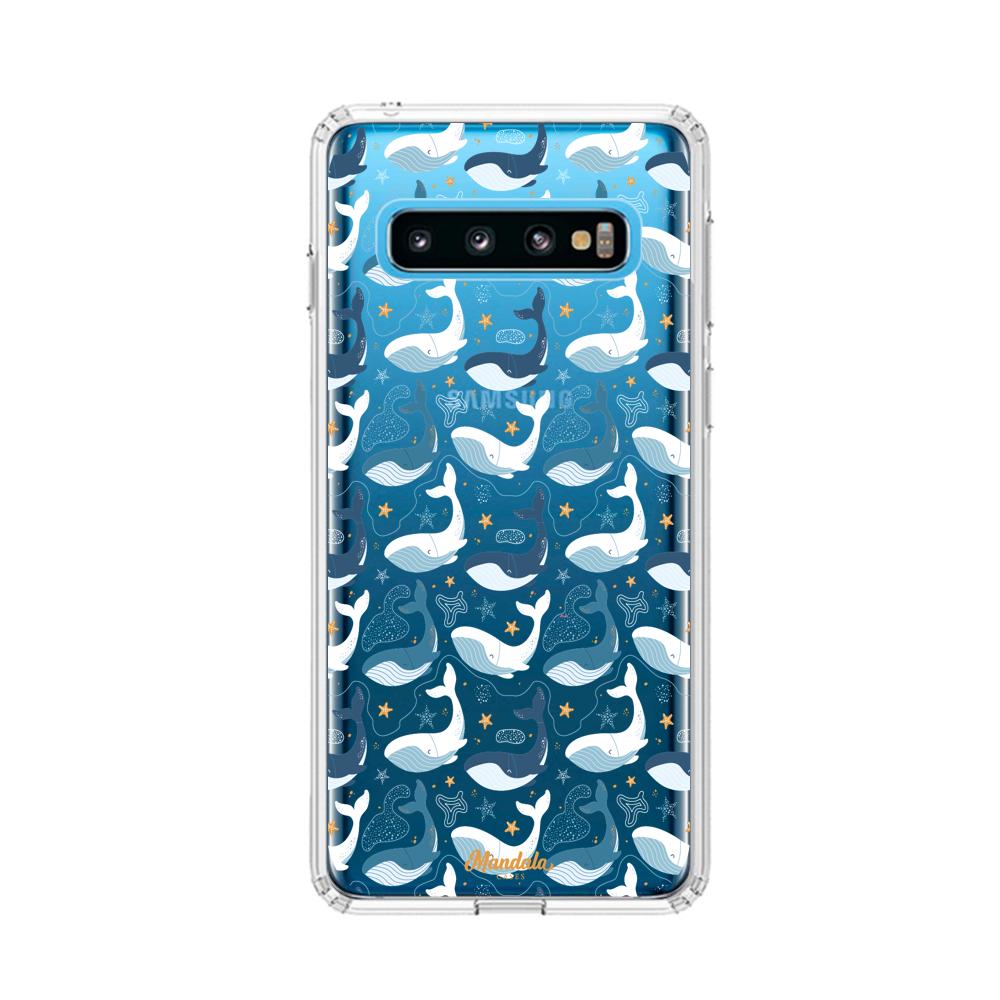Case para Samsung S10 Funda Pequeñas Ballenas  - Mandala Cases