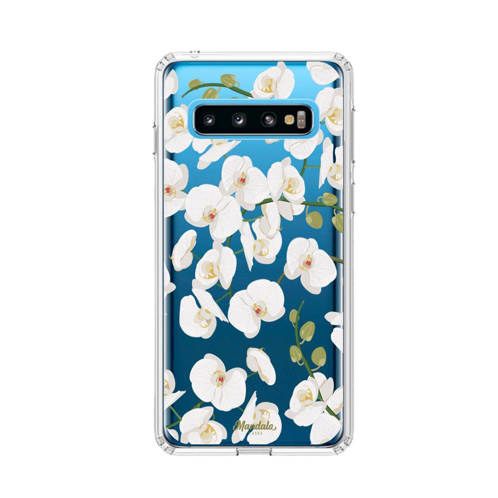 Case para Samsung S10 Funda Orquídeas  - Mandala Cases