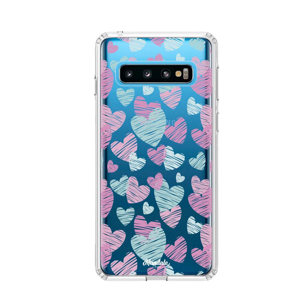 Case para Samsung S10 Funda Corazones Delicados  - Mandala Cases