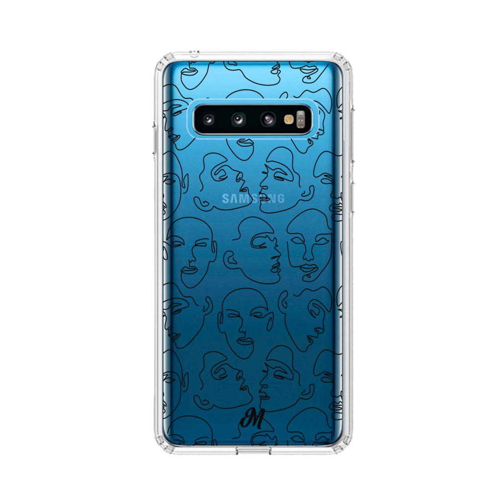 Case para Samsung S10 Funda Caras en Líneas  - Mandala Cases