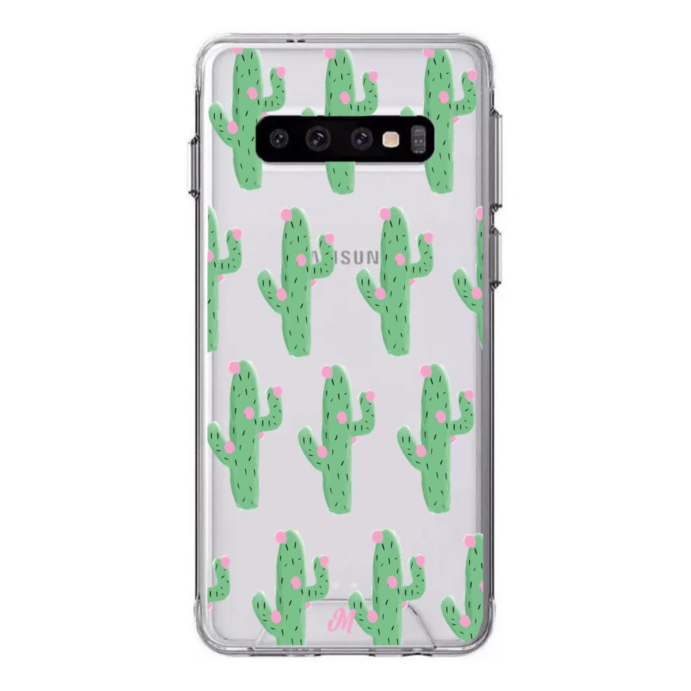 Case para Samsung S10 Cactus Con Flor Rosa  - Mandala Cases