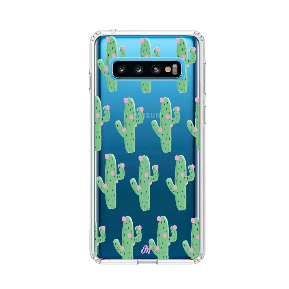 Case para Samsung S10 Cactus Con Flor Rosa  - Mandala Cases