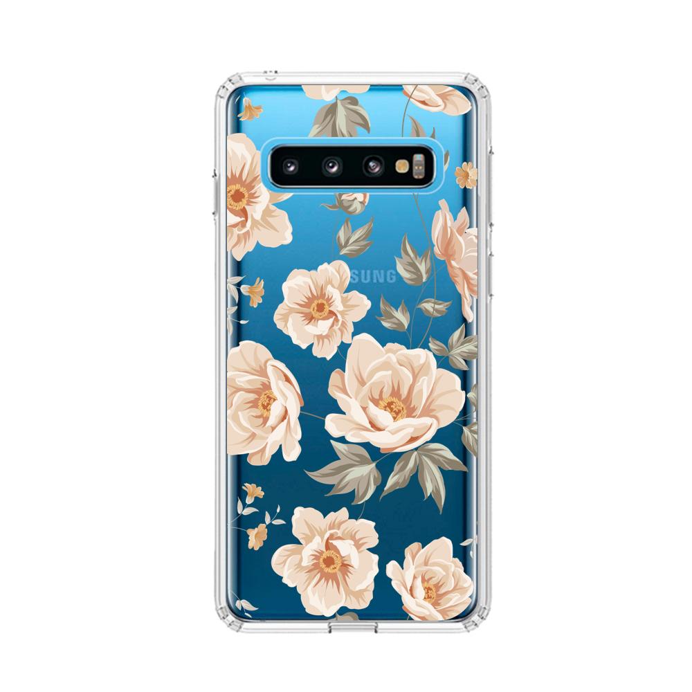 Case para Samsung S10 de Flores Beige - Mandala Cases
