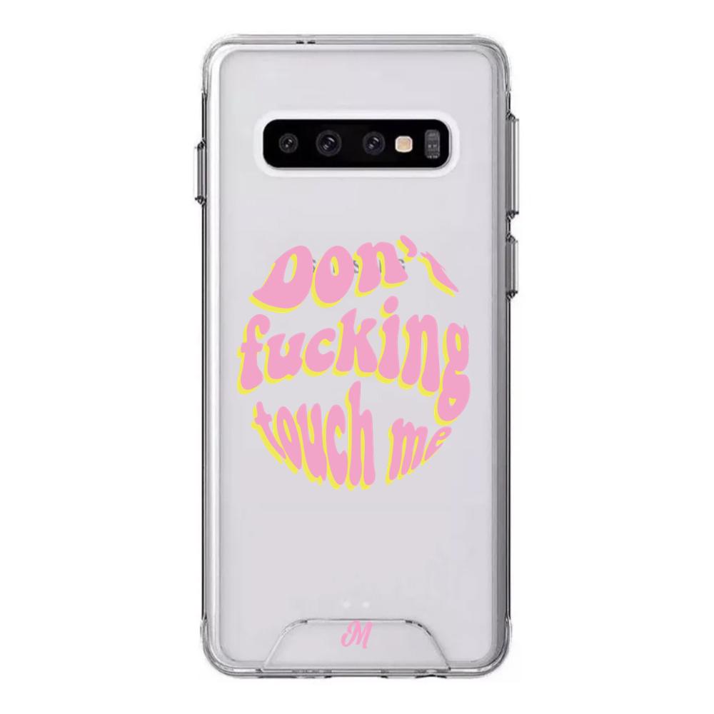 Case para Samsung S10 Don't fucking touch me rosa - Mandala Cases
