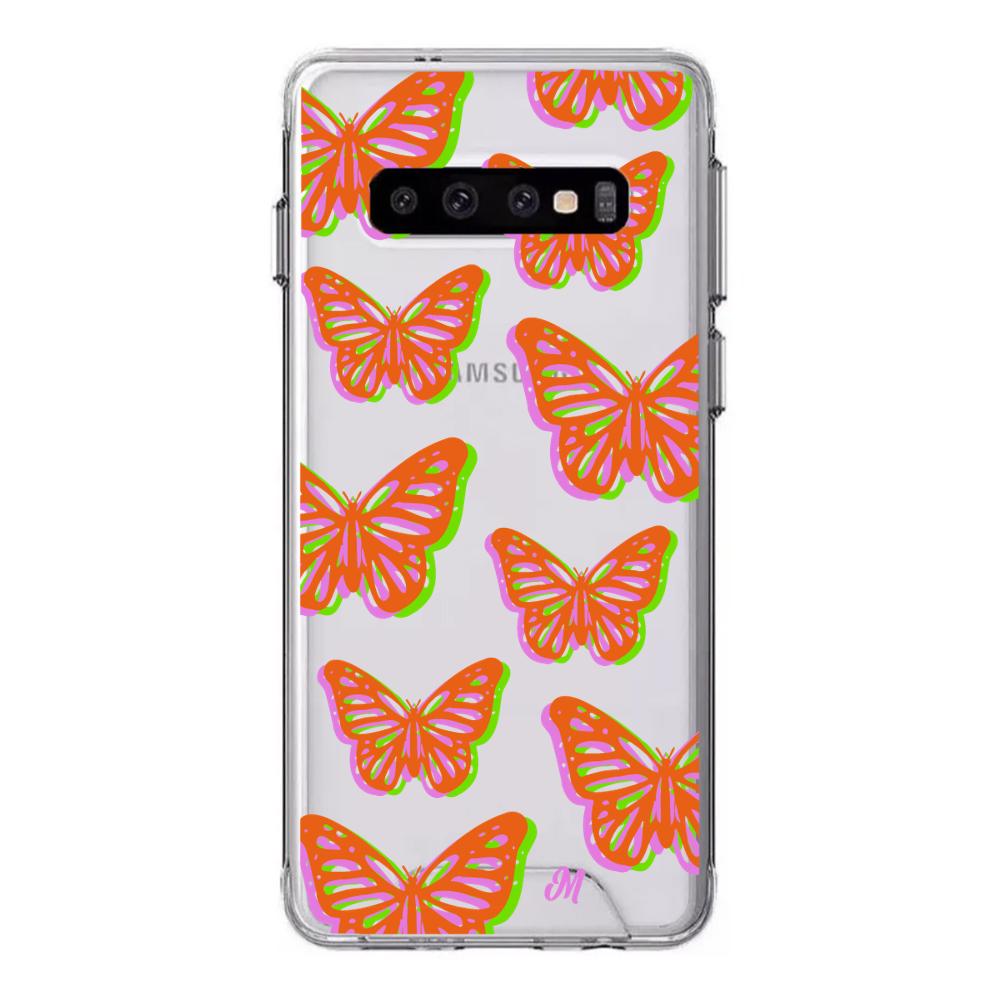 Case para Samsung S10 plus Mariposas rojas aesthetic - Mandala Cases