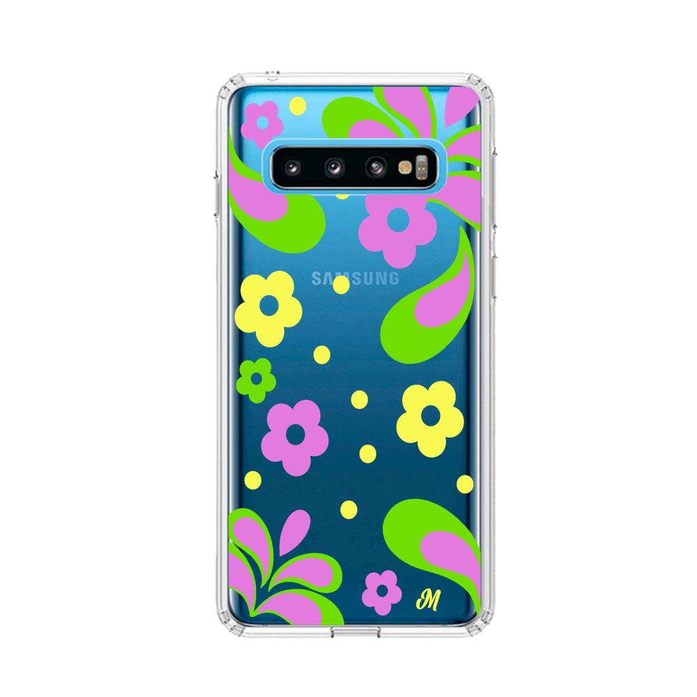 Case para Samsung S10 Flores moradas aesthetic - Mandala Cases
