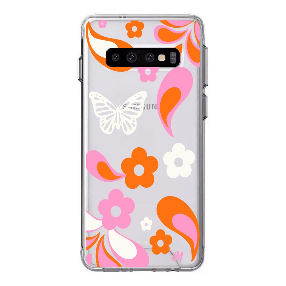 Case para Samsung S10 plus Flores rojas aesthetic - Mandala Cases