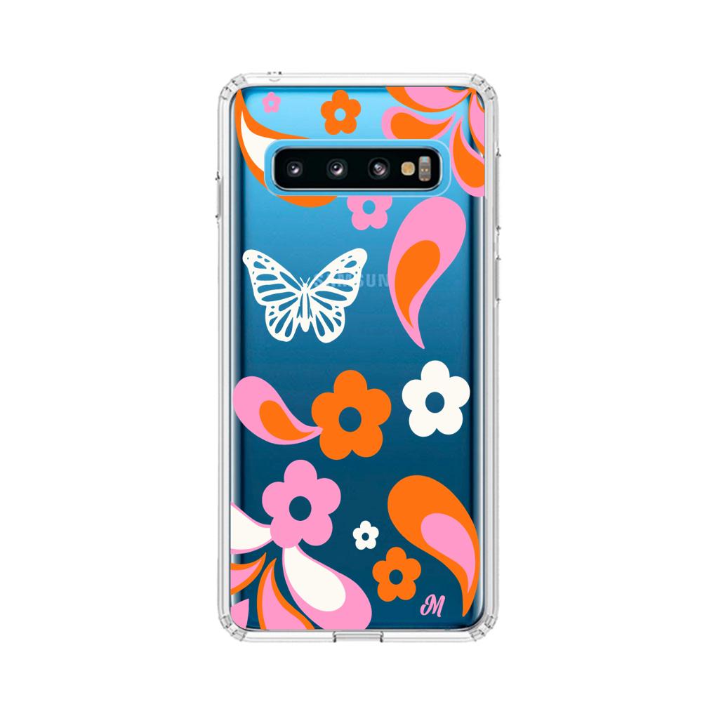 Case para Samsung S10 Flores rojas aesthetic - Mandala Cases