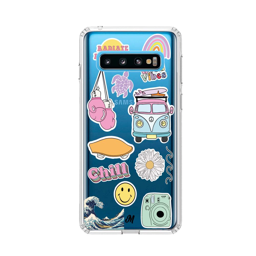 Case para Samsung S10 Chill summer stickers - Mandala Cases
