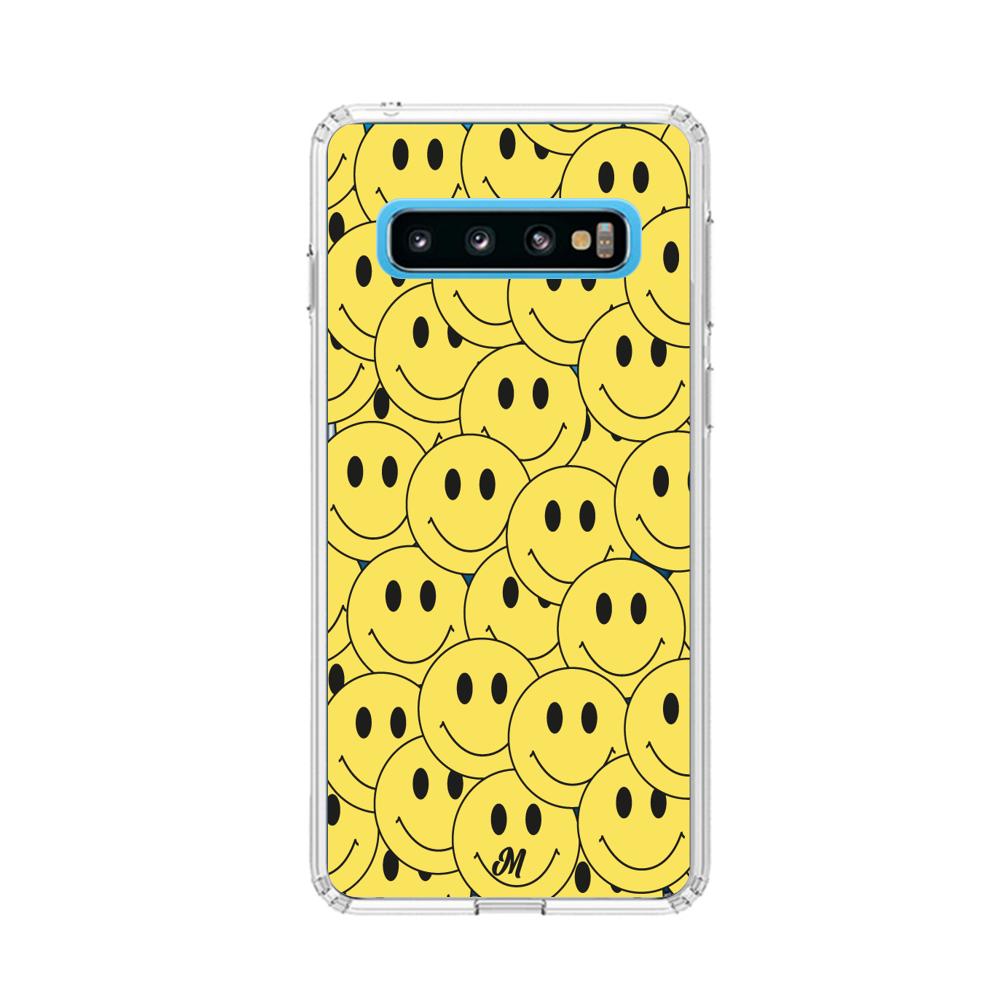 Case para Samsung S10 Yellow happy faces - Mandala Cases