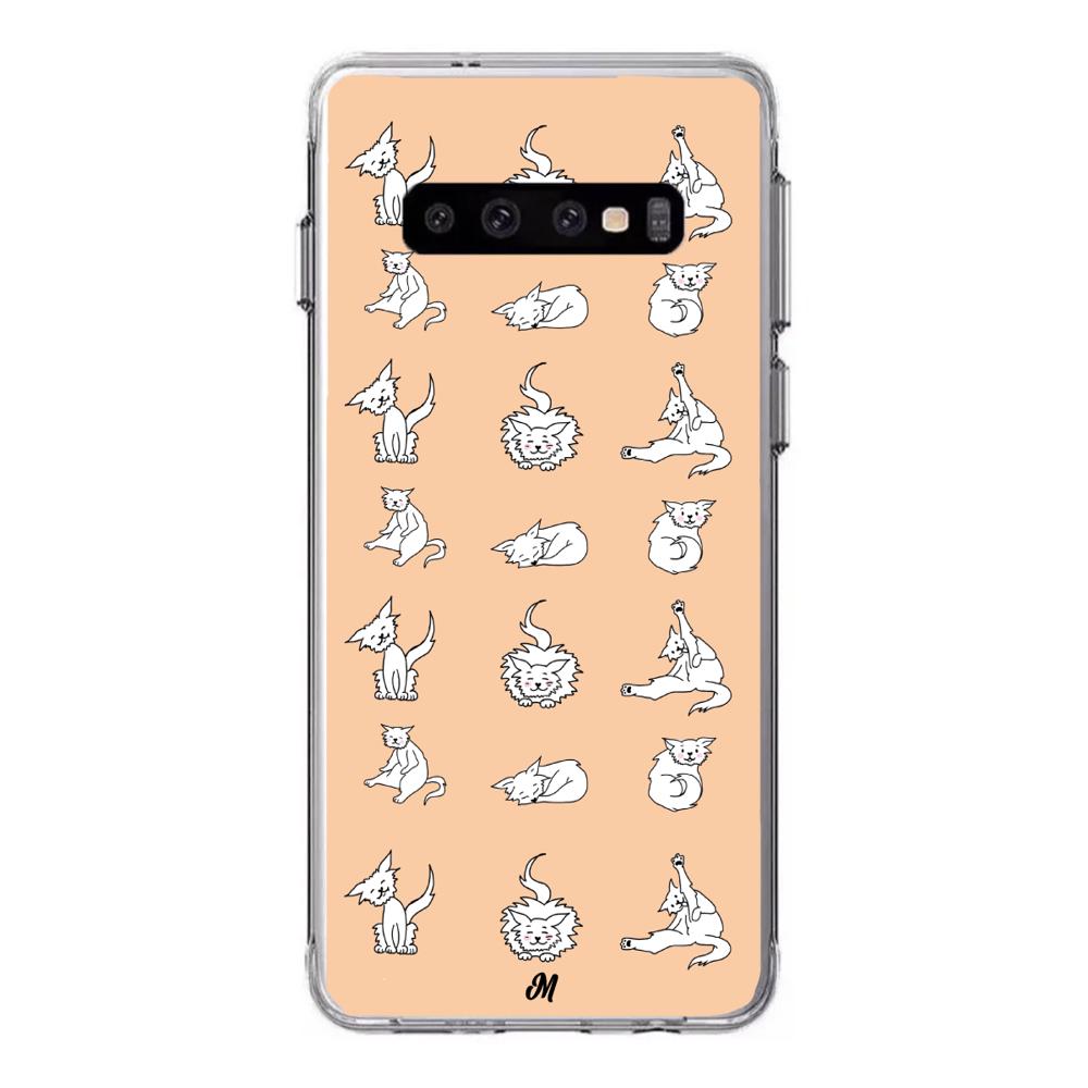 Case para Samsung S10 plus Yoga gatuna - Mandala Cases