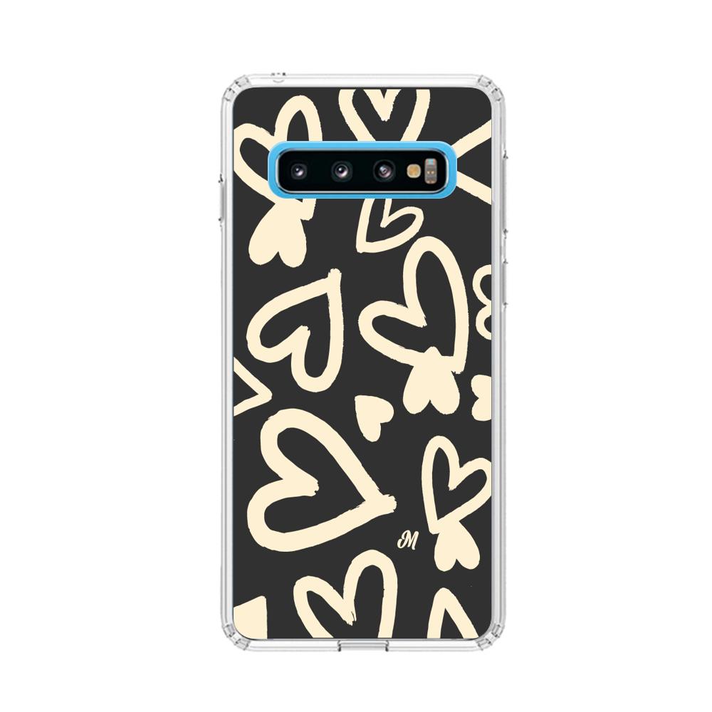 Case para Samsung S10 Black Hearts - Mandala Cases