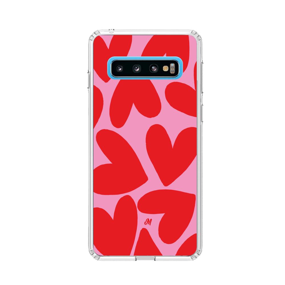 Case para Samsung S10 Red Hearts - Mandala Cases