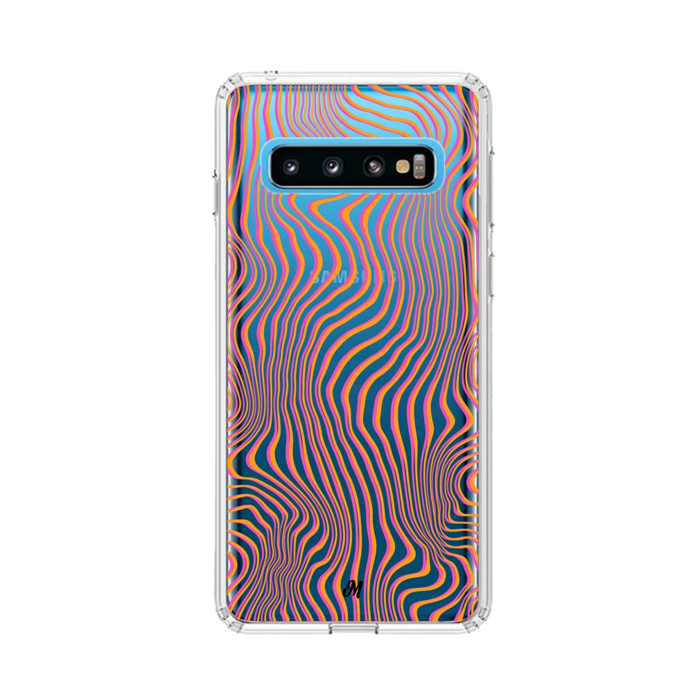 Case para Samsung S10 patron movimiento Naranja - Mandala Cases