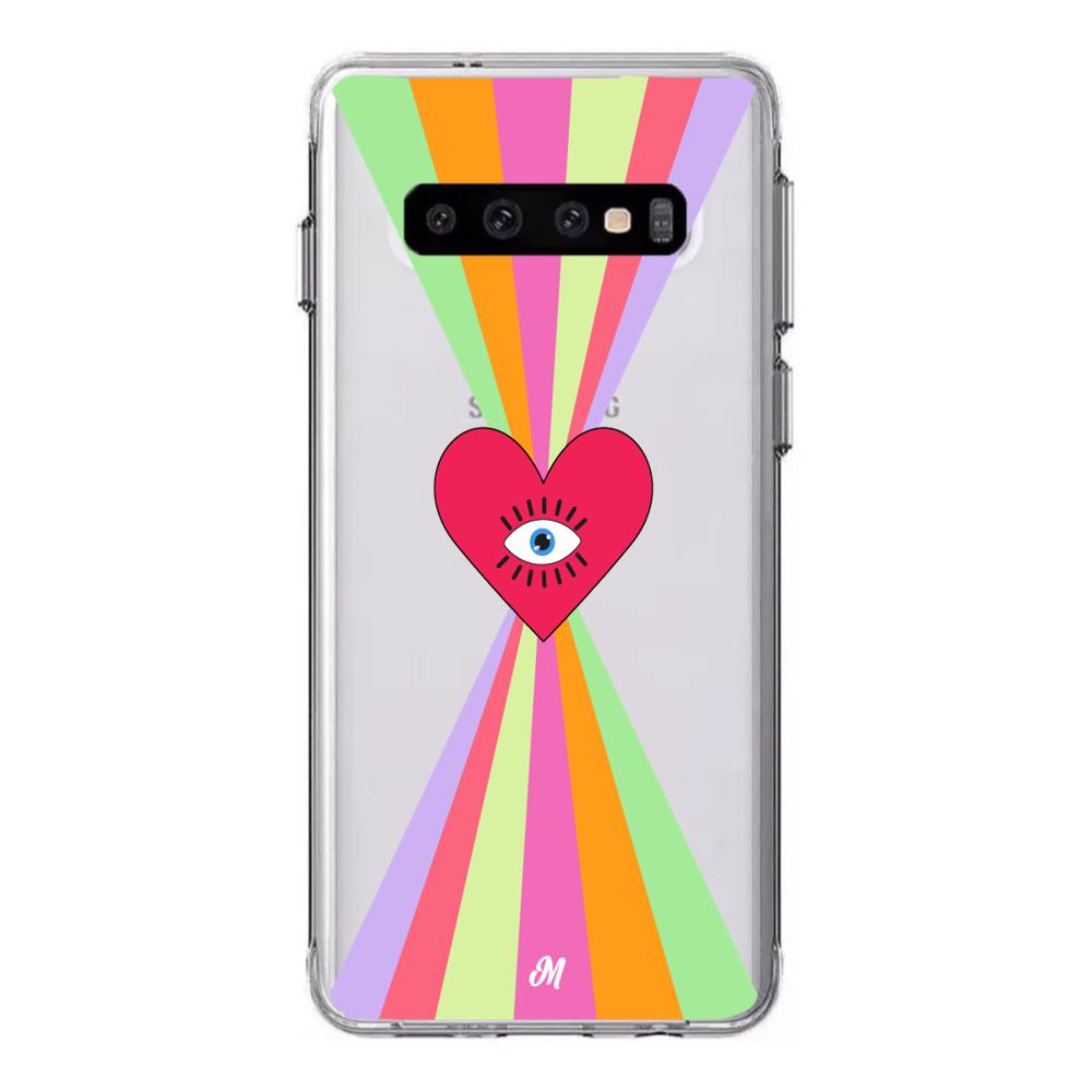 Case para Samsung S10 plus Corazon arcoiris - Mandala Cases