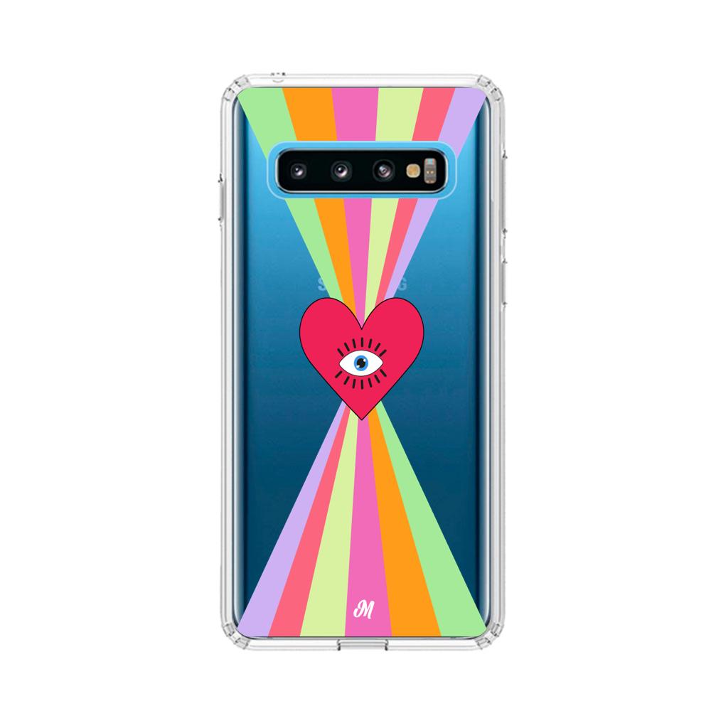 Case para Samsung S10 Corazon arcoiris - Mandala Cases