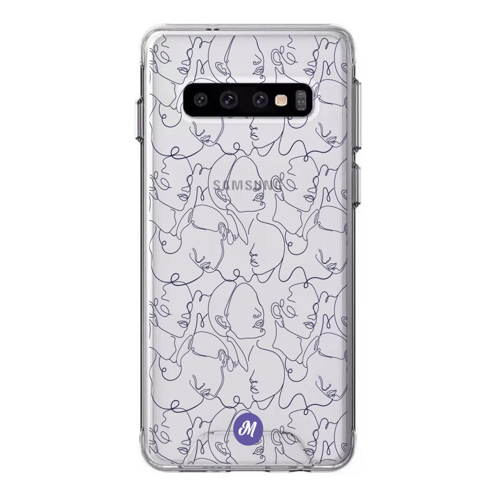 Cases para Samsung S10 Funda Caras en Líneas Remake - Mandala Cases