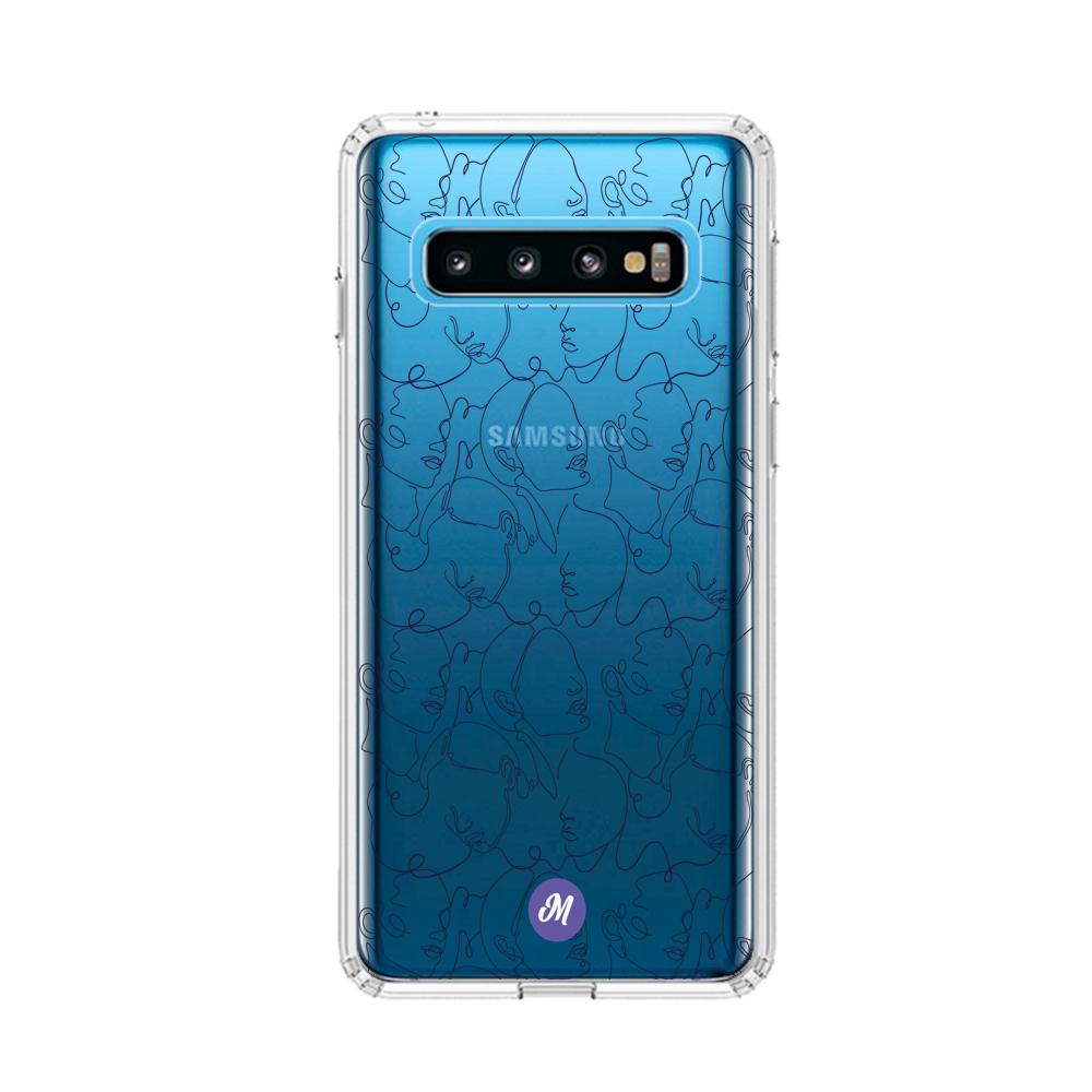 Cases para Samsung S10 Funda Caras en Líneas Remake - Mandala Cases