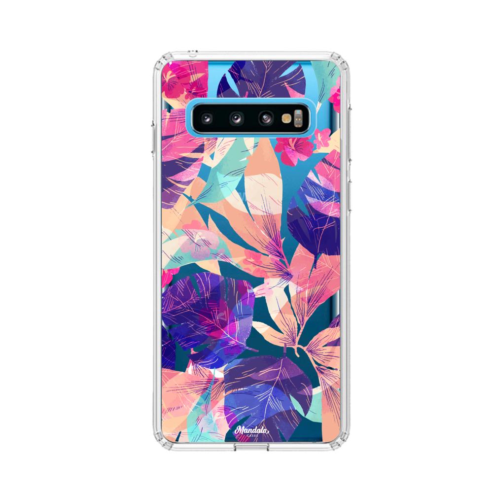 Case para Samsung S10 de Hojas Coloridas - Mandala Cases