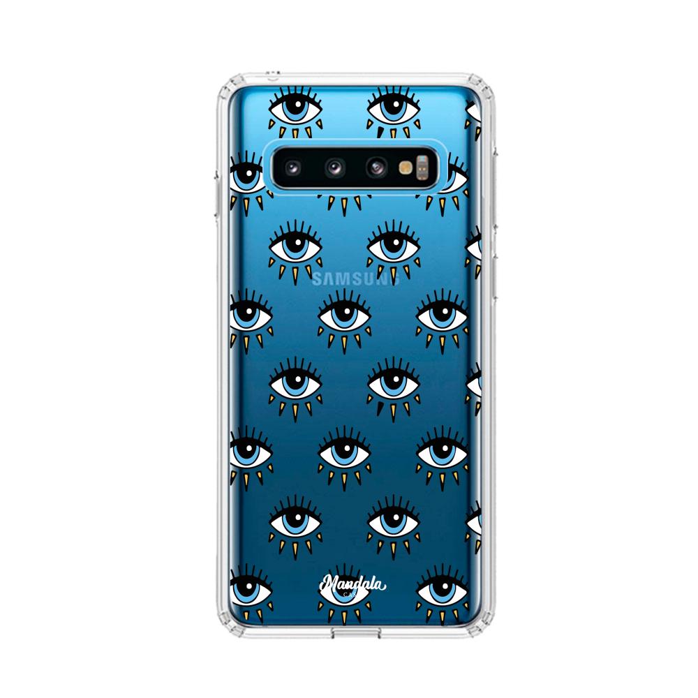 Estuches para Samsung S10 - Light Blue Eyes Case  - Mandala Cases