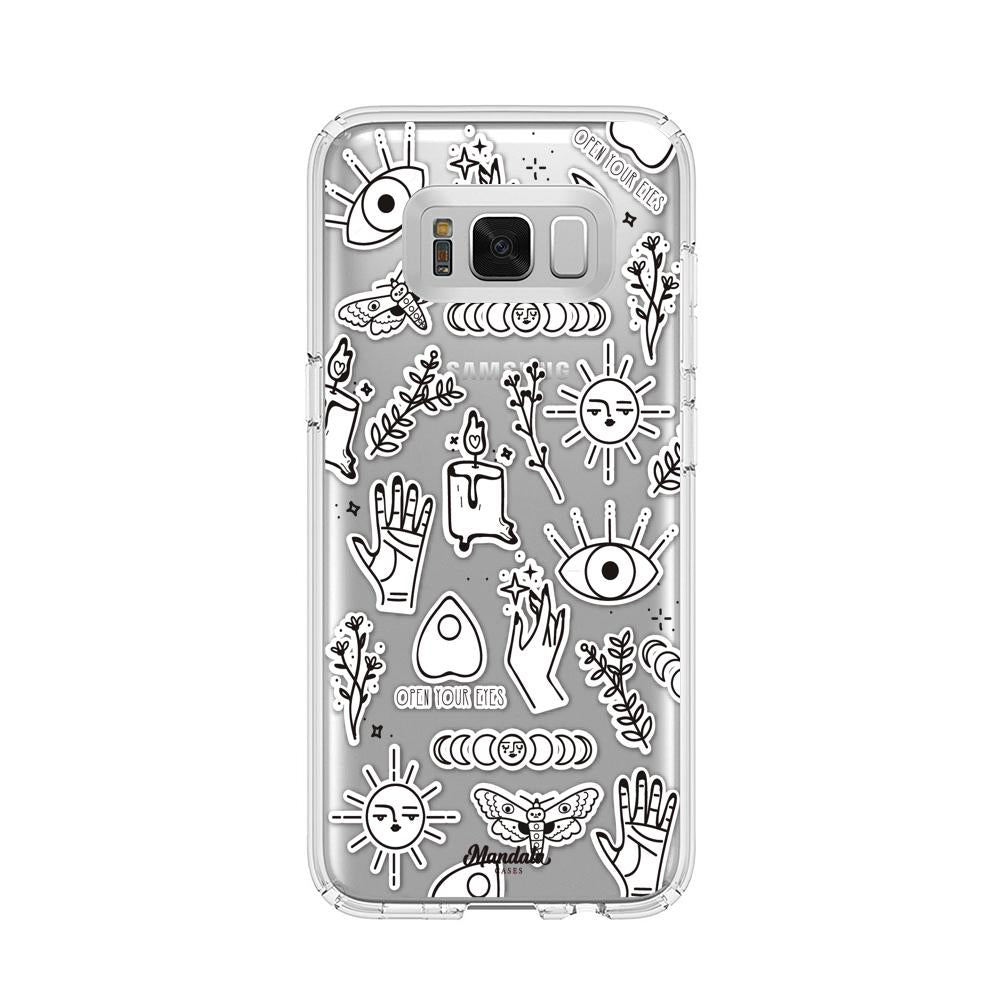 Case para Samsung s8 Plus Funda de Magia Blanca  - Mandala Cases