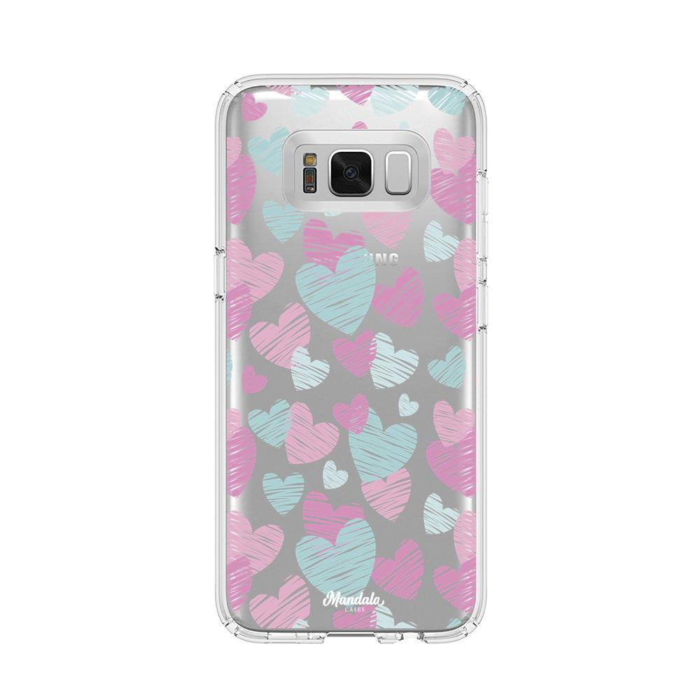 Case para Samsung s8 Plus Funda Corazones Delicados  - Mandala Cases