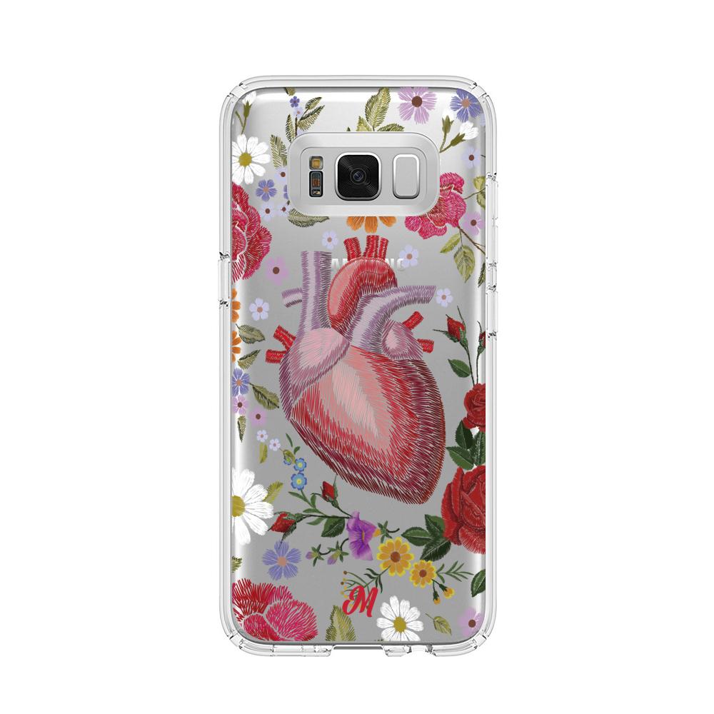 Case para Samsung s8 Plus Funda Corazón con Flores - Mandala Cases