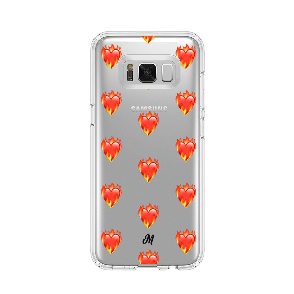 Case para Samsung s8 Plus de Corazón en llamas - Mandala Cases