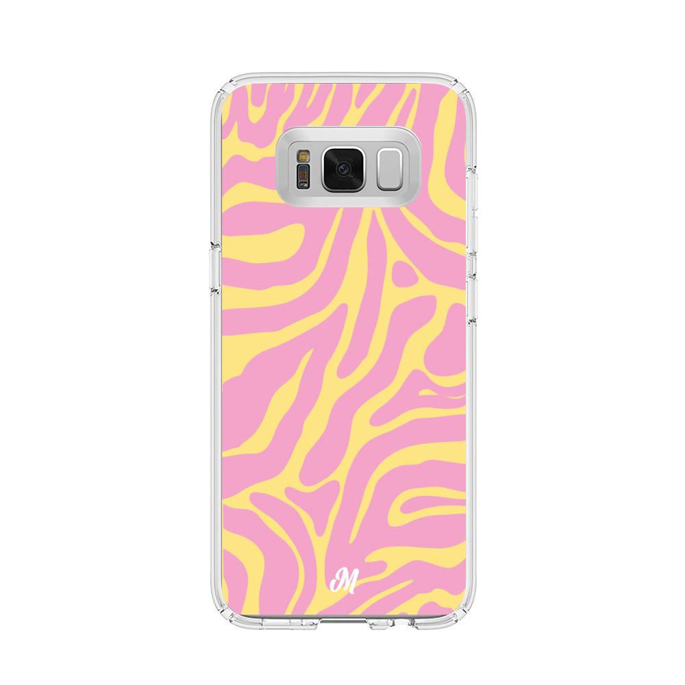 Case para Samsung s8 Plus Lineas rosa y amarillo - Mandala Cases