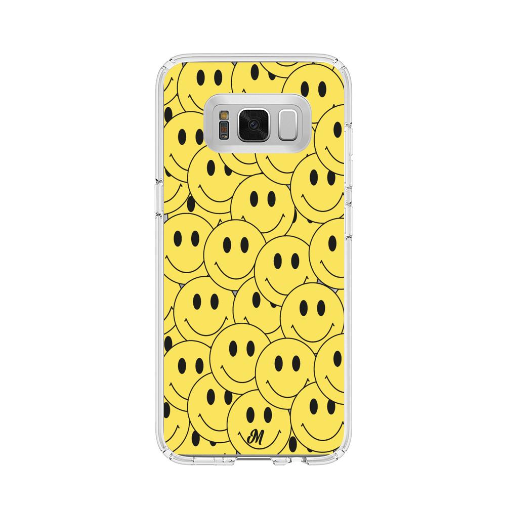 Case para Samsung s8 Plus Yellow happy faces - Mandala Cases