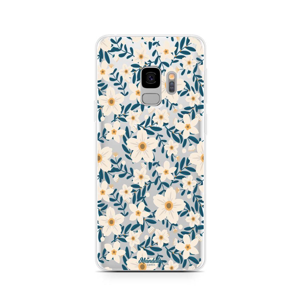 Case para Samsung S9 Plus Funda Flores Blancas  - Mandala Cases