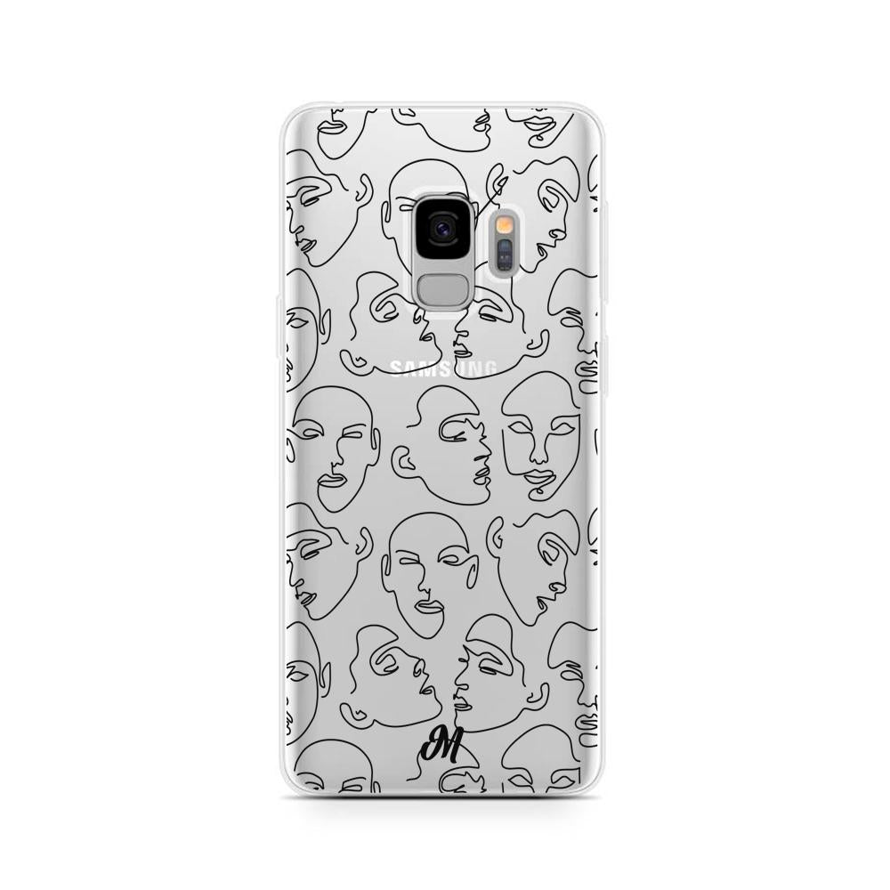 Case para Samsung S9 Plus Funda Caras en Líneas  - Mandala Cases