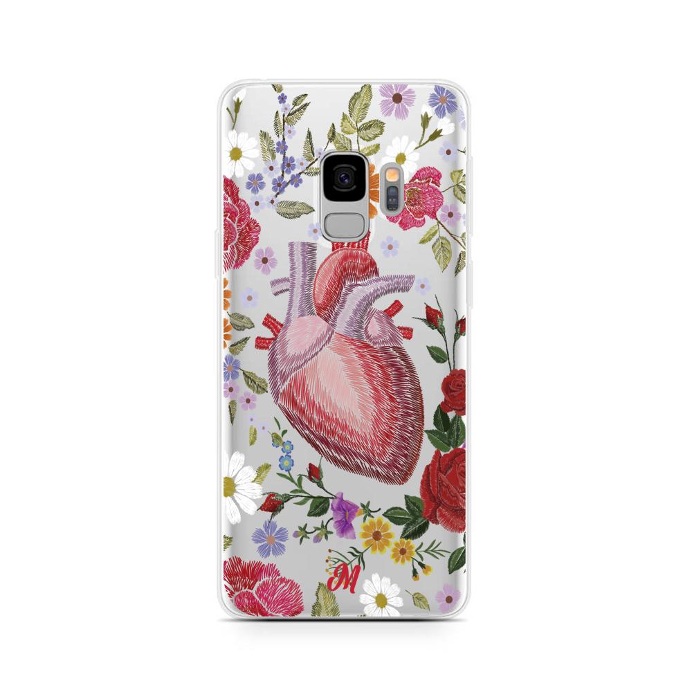 Case para Samsung S9 Plus Funda Corazón con Flores - Mandala Cases