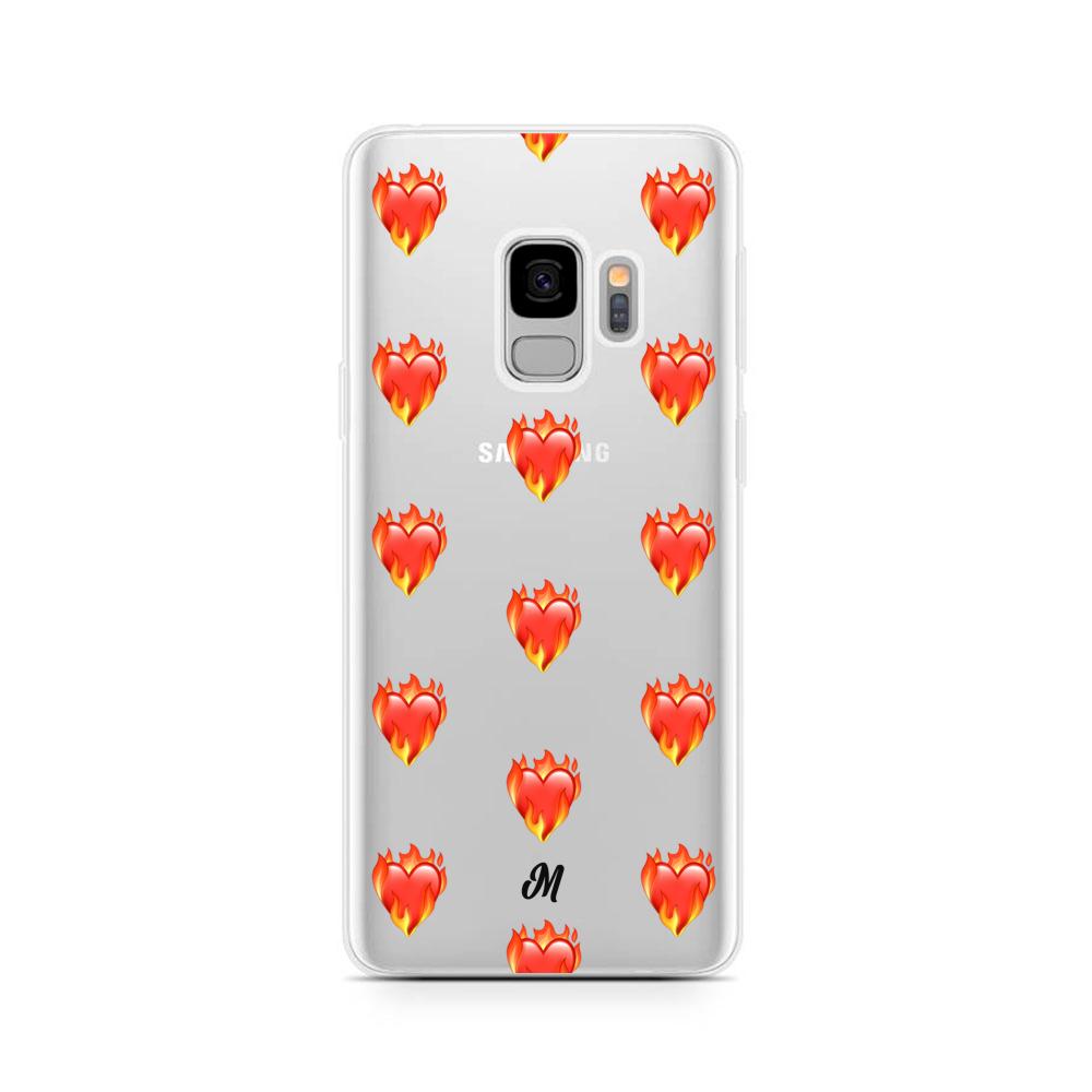 Case para Samsung S9 Plus de Corazón en llamas - Mandala Cases