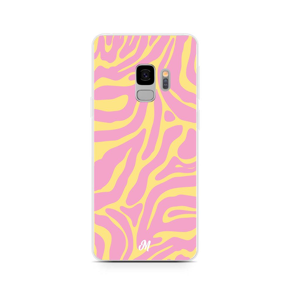 Case para Samsung S9 Plus Lineas rosa y amarillo - Mandala Cases