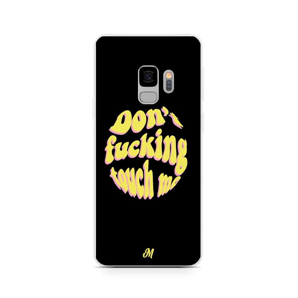 Case para Samsung S9 Plus Don't fucking touch me amarillo - Mandala Cases