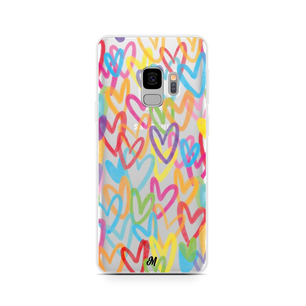 Case para Samsung S9 Plus Corazones arcoíris - Mandala Cases