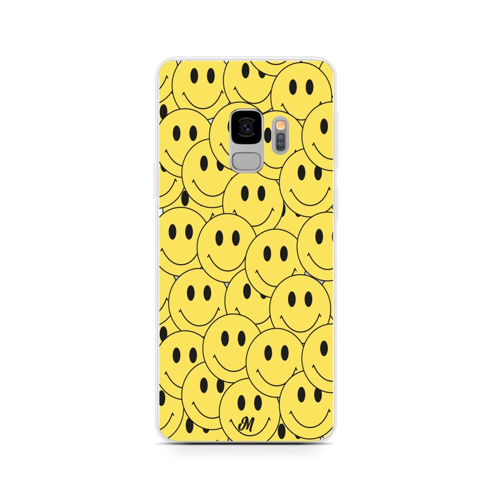 Case para Samsung S9 Plus Yellow happy faces - Mandala Cases