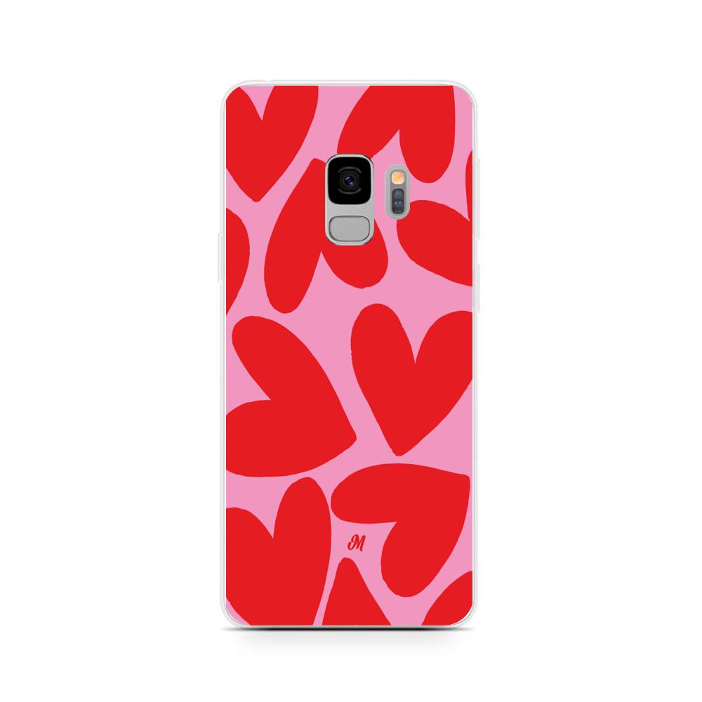 Case para Samsung S9 Plus Red Hearts - Mandala Cases