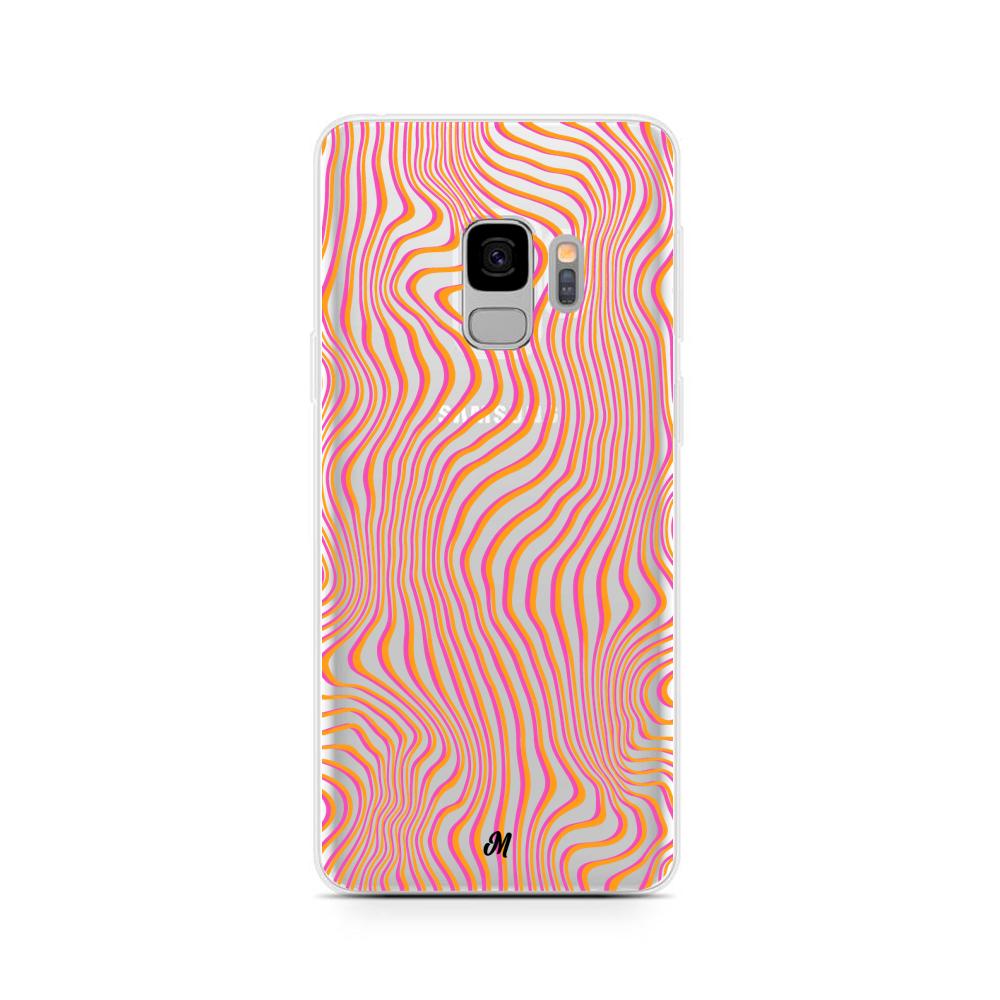 Case para Samsung S9 Plus patron movimiento Naranja - Mandala Cases