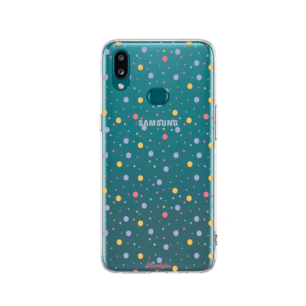Case para Samsung a10s puntos de coloridos-  - Mandala Cases