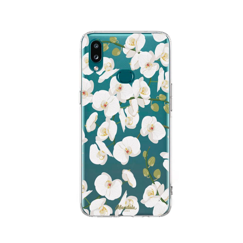 Case para Samsung a10s Funda Orquídeas  - Mandala Cases