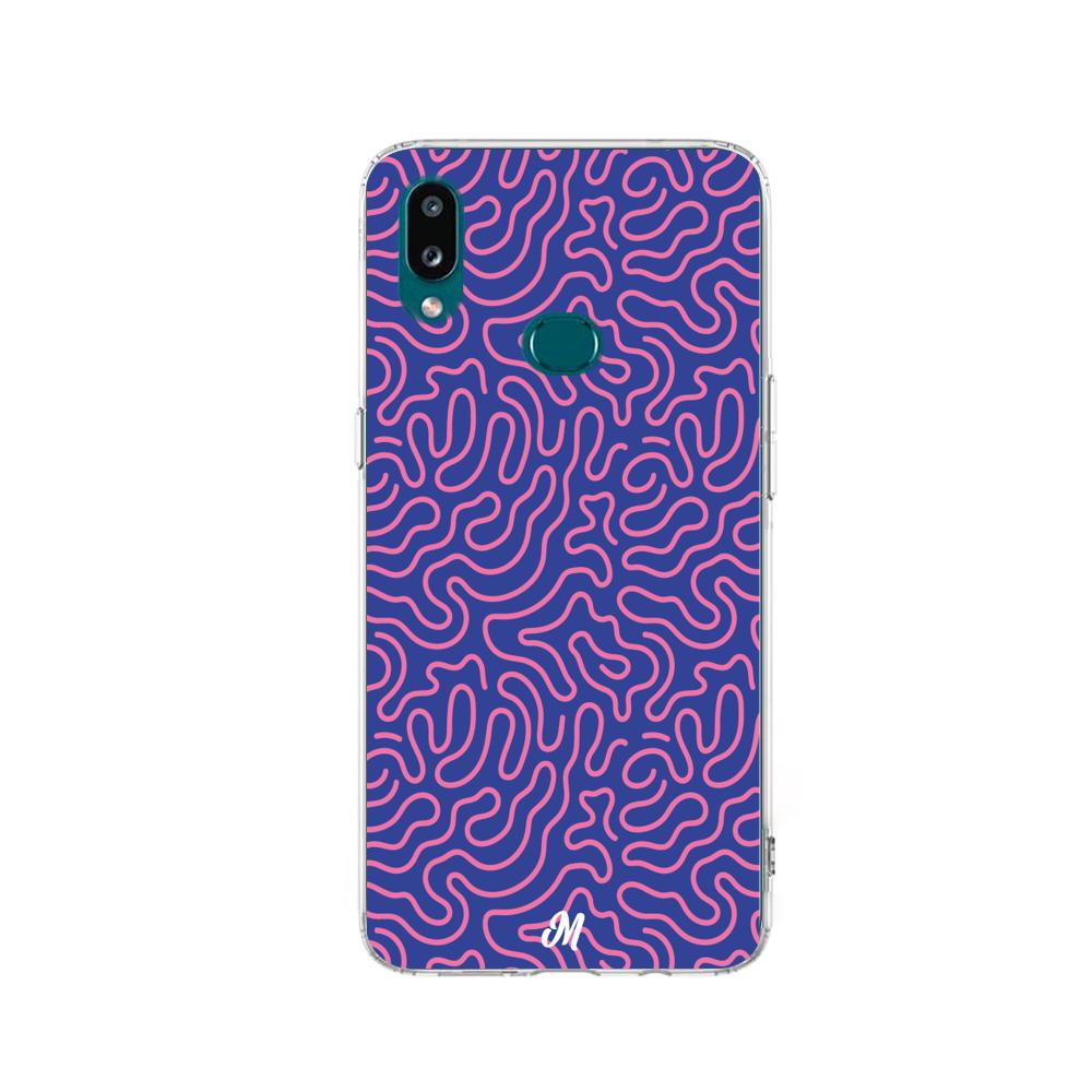 Case para Samsung a10s Pink crazy lines - Mandala Cases