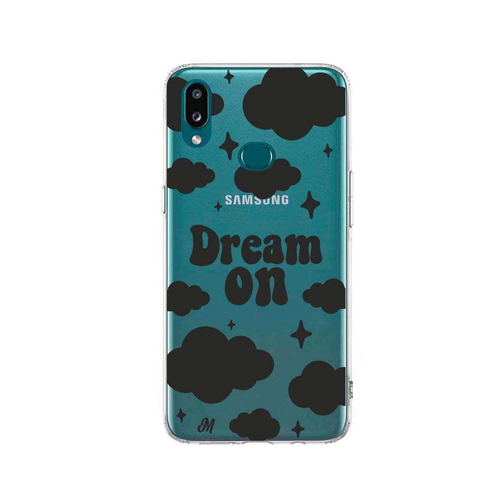 Case para Samsung a10s Dream on negro - Mandala Cases