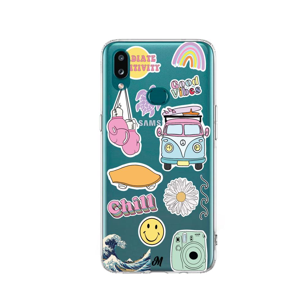 Case para Samsung a10s Chill summer stickers - Mandala Cases